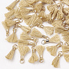 Polycotton(Polyester Cotton) Tassel Pendant Decorations FIND-S275-06G-2