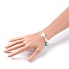 Natural/Synthetic Mixed Stone & White Moonstone Chip Braided Bead Bracelets BJEW-JB04080-5