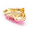Brass Enamel Pendants KK-P201-24G-F-2