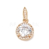 Brass Micro Pave Cubic Zirconia Pendants KK-E795-11KCG-02-1