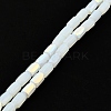 Frosted Imitation Jade Glass Beads Strands GLAA-P058-07A-09-2