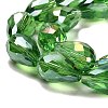 Electroplate Glass Beads Strands EGLA-D015-12x8mm-19-3