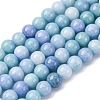 Ombre Effect Dyed Glass Beads Strands X-GLAA-T031-01O-02-1