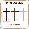 6Pcs 3 Colors Wood Cross Wall Decoration DJEW-ME0001-09-2