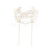 Alloy & Rhinestone Cake Insert Card Decoration AJEW-WH0248-06KCG-2