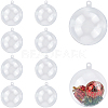 10Pcs Transparency Acrylic Christmas Balls Pendants DIY-CP0013-38A-1