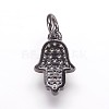 Brass Micro Pave Cubic Zirconia Charms Pendants ZIRC-K070-32B-2