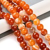Natural Striped Agate/Banded Agate Beads Strands G-Z060-A01-C17-2