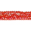 Transparent Electroplate Glass Beads Strands EGLA-A039-T3mm-B14-1