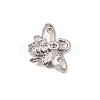 Brass Micro Pave Clear Cubic Zirconia Charms CU-CBA3D76-03P-03-2