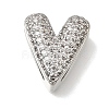 Brass Micro Pave Clear Cubic Zirconia Beads CU-CBAEEA8-16P-1