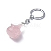 Natural Rose Quartz Keychains KEYC-P011-04P-10-2