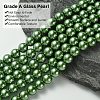 Eco-Friendly Dyed  Glass Pearl Round Bead Strands HY-A002-8mm-RB074-3