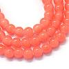 Baking Paint Imitation Jade Glass Round Bead Strands DGLA-Q021-10mm-31-1