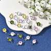 SHEGRACE Brass Pave Cubic Zirconia Flat Round Connector Charms XGRQ2O494-435P-4