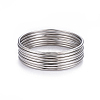 7Pcs 201 Stainless Steel Plain Bangle Sets for Women BJEW-L664-022B-P02-1