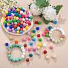 100Pcs Silicone Beads Round Rubber Bead 15MM Loose Spacer Beads for DIY Supplies Jewelry Keychain Making JX440A-4