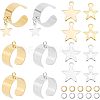 Unicraftale DIY Star Charm Cuff Ring Making Kit DIY-UN0003-68-1