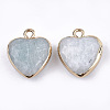 Electroplate Natural Amazonite Pendants G-T112-03C-2