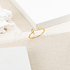 1Pc Letter Brass Rhinestone Open Cuff Rings for Women AJEW-LP0004-47J-G-3