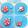 100Pcs Tibetan Style Alloy Heart Glue-on Flat Pad Pendant Bails FIND-SP0001-85-6