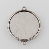 Tibetan Style Alloy Cabochon Connector Settings TIBE-M022-14AS-1