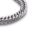 304 Stainless Steel Cuban Link Chain Bracelets BJEW-L637-01A-P-2
