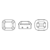 Preciosa® MAXIMA Crystal Sew-On Cups X-PRC-SC10-60010-S-6
