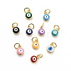 Rack Plating Brass Enamel Charms KK-G387-08G-1