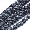 Natural Snowflake Obsidian Beads Strands G-K293-E12-E-1