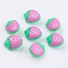 Acrylic Strawberry Shank Buttons X-BUTT-E025-10-1