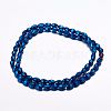Full Plated Glass Faceted Rice Beads Strands GLAA-A030A-FP04-2