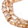AB Color Plated Transparent Glass Beads Strands EGLA-P051-06A-A06-4