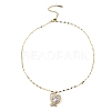 Heart Light Gold Brass Micro Pave Cubic Zirconia Pendant Necklaces NJEW-E105-09KCG-03-2