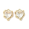 Brass Micro Pave Cubic Zirconia Charms KK-L208-06G-07-2