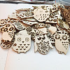 10Pcs Hollow Unfinished Wood Owl Shaped Cutouts WOCR-PW0003-08-2
