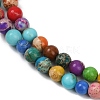 Dyed Natural Regalite/Imperial Jasper/Sea Sediment Jasper Beads Strands G-B124-C04-03-2
