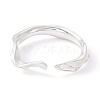 925 Sterling Silver Cuff Ring for Girl Women RJEW-C003-04S-2