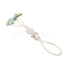 Nuggets Natural Quartz Crystal Net Pouch Pendant Decorations HJEW-JM04260-02-4