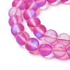 Synthetic Moonstone Beads Strands G-F142-10mm-06-3