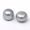 Flat Round Natural Cultured Freshwater Pearl Beads X-PEAR-R015-48-2