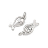 SHEGRACE Brass Clear Cubic Zirconia Charms XGRQ3P017-582P-2