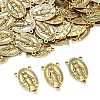 Holy Oval Carved Virgin Mary Tibetan Style Alloy Chandelier Component Links TIBEP-LF0961YKG-AG-LF-3