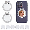 2Pcs Alloy Rhinestones & Glass Makeup Mirror AJEW-DR0001-88H-P-1