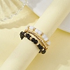 3Pcs 3 Style Glass Seed Beaded Ring RJEW-JR00591-2