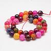 Faceted Natural Dragon Veins Fire Crackle Agate Beads Strands G-F447-10mm-F01-2