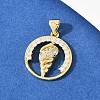 Brass Micro Pave Cubic Zirconia Pendant & Stud Earrings Sets for Women SJEW-F227-01C-G-5