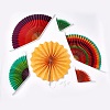 Colorful Wheel Tissue Paper Fan Craft DIY-WH0097-04D-1