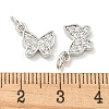 Rack Plating Brass Micro Pave Clear Cubic Zirconia Pendants KK-B093-13B-P-3