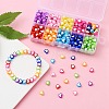 400Pcs 9 Colors Heart Acrylic Beads TACR-YW0001-94-5